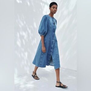 Zara Denim Midi Dress ZW Collection